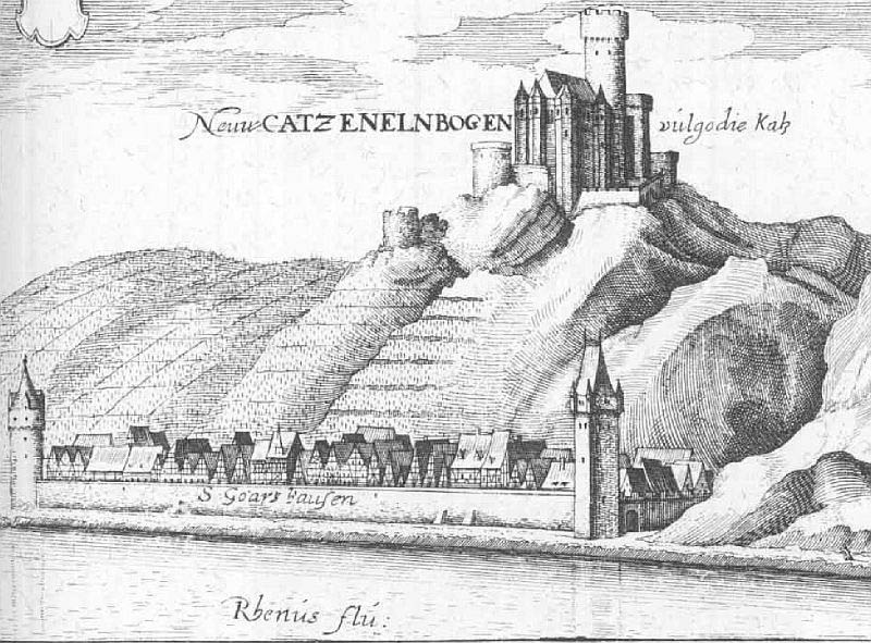 Sankt Goarshausen mit der Burg Katz