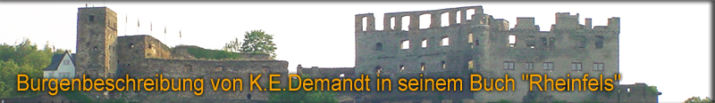Ausf&uuml;hrliche Beschreibung der Geschichte der Burg Reichenberg in Zusammenhang mit den Burgen Rheinfels und Katz.